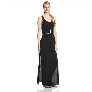 MINKPINK Maxi Dress with Vegan Leather Accents